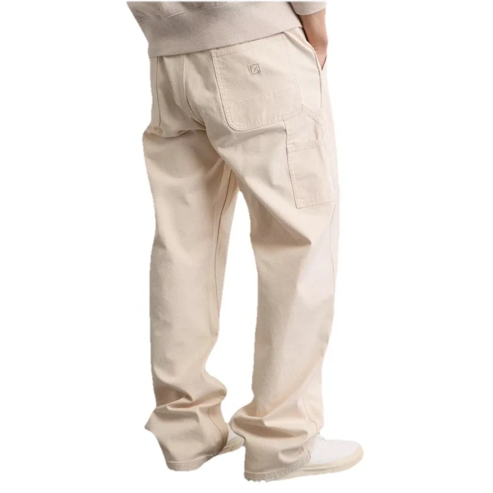 American Eagle Carpenter Relaxed Loose Fit Pants Mens 32x30 Cream Utility Y2K